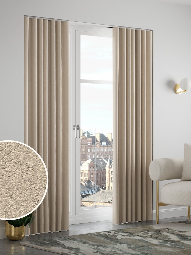 Natural Embossed Made to Measure Curtains - Image 1 of 9