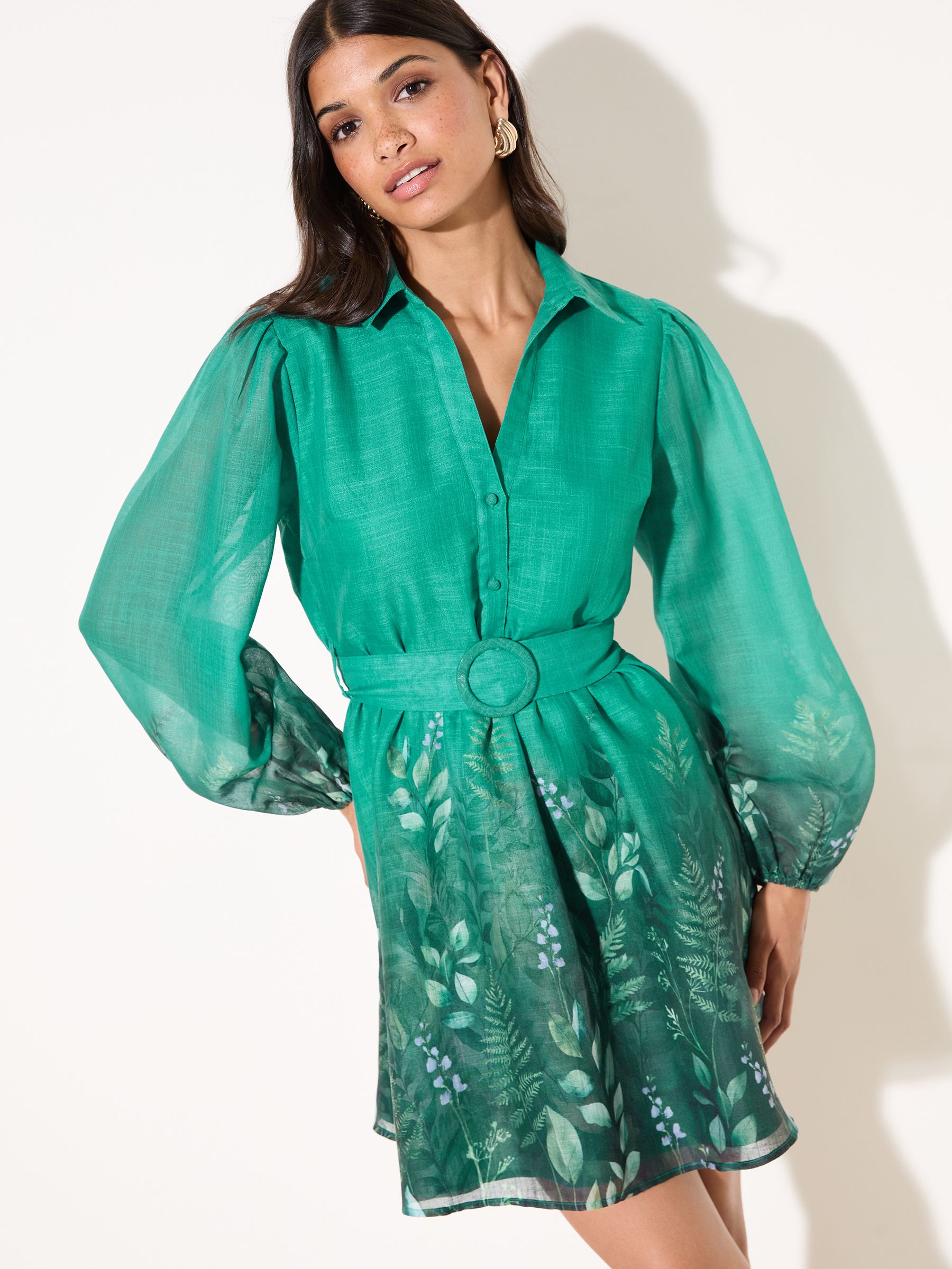 teal long sleeve dress Vero Moda long sleeve drapey mesh maxi dress in teal and green marble print