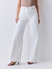 Levi's® Soft Clean White 318 Shaping Wide Leg Jeans - Image 2 of 5