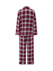 Pour Moi Red Cosy Check Brushed Cotton Pyjamas Gift Set - Image 4 of 4