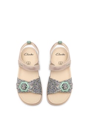 Clarks Black Twixie Flora Girls Sandals - Image 4 of 6
