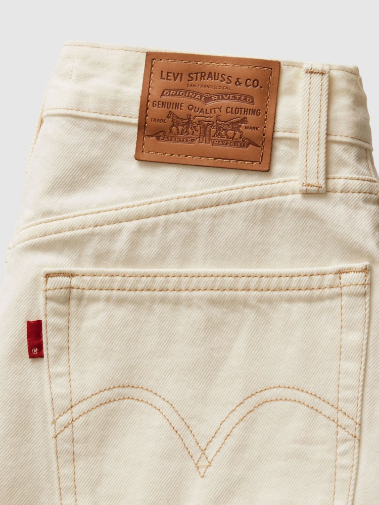 Levi's® Snowing In La White High Waisted Baggy Denim Shorts - Image 9 of 9 Levi's® Snowing In La White High Waisted Baggy Denim Shorts - Image 9 of 9