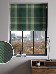Green Check Made to Measure Roman Blinds - Image 1 of 6