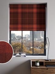 Orange Check Made to Measure Roman Blinds - Image 1 of 6