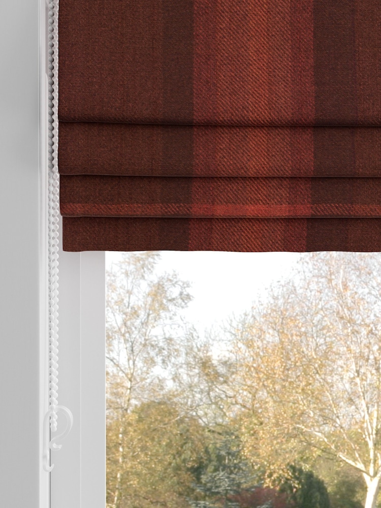 Orange Check Made to Measure Roman Blinds - Image 2 of 6