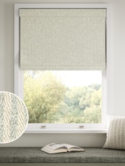 Natural Brushed Stripe Made to Measure Roman Blinds - Image 1 of 6