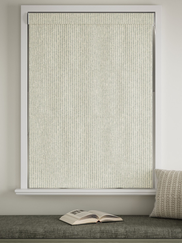 Natural Brushed Stripe Made to Measure Roman Blinds - Image 2 of 6