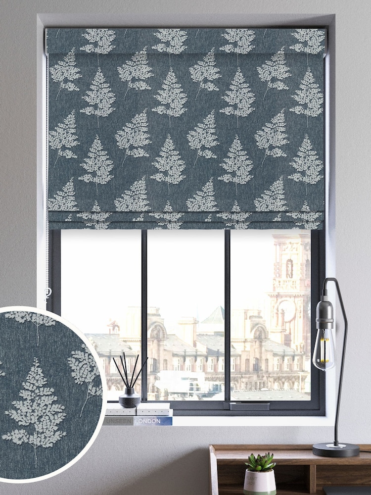 Blue Midori Made to Measure Roman Blind - Image 1 of 6