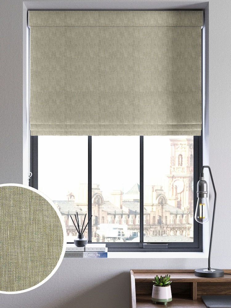 Green Knit Made to Measure Roman Blind - Image 1 of 6