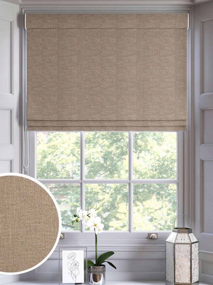 Natural Knit Made to Measure Roman Blind - Image 1 of 6