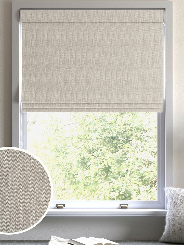 Grey Knit Made to Measure Roman Blind - Image 1 of 6