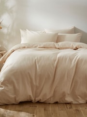 Martex Cream Almond Touch of Linen Duvet Cover Set - Image 1 of 7