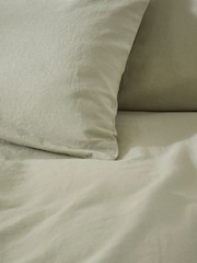 Martex Pistachio Green Touch Of Linen Pillowcases Pair - Image 4 of 8