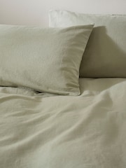 Martex Pistachio Green Touch Of Linen Pillowcases Pair - Image 5 of 8