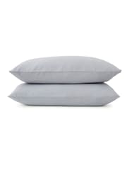 Martex Ice Blue Touch Of Linen Pillowcases Pair - Image 8 of 8