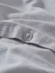 Martex Ice Blue Touch of Linen Duvet Cover Set - Image 3 of 7