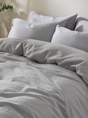 Martex Ice Blue Touch of Linen Duvet Cover Set - Image 4 of 7