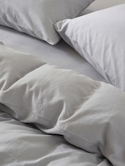 Martex Ice Blue Touch of Linen Duvet Cover Set - Image 5 of 7