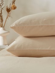 Martex Cream Almond Touch Of Linen Pillowcases Pair - Image 6 of 8