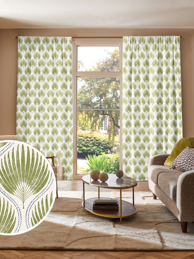 Green Poale Made to Measure Curtains - Image 1 of 9