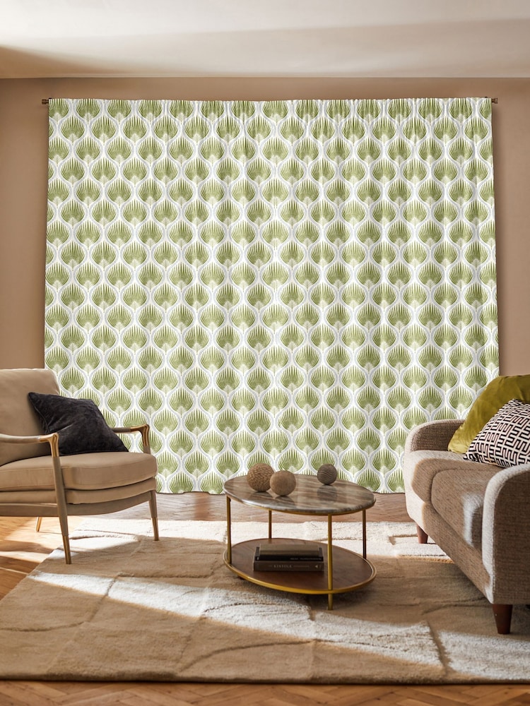 Green Poale Made to Measure Curtains - Image 2 of 9