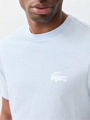 Lacoste Sky Blue Crocodile Print T-Shirt - Image 4 of 7