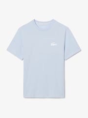 Lacoste Sky Blue Crocodile Print T-Shirt - Image 5 of 7