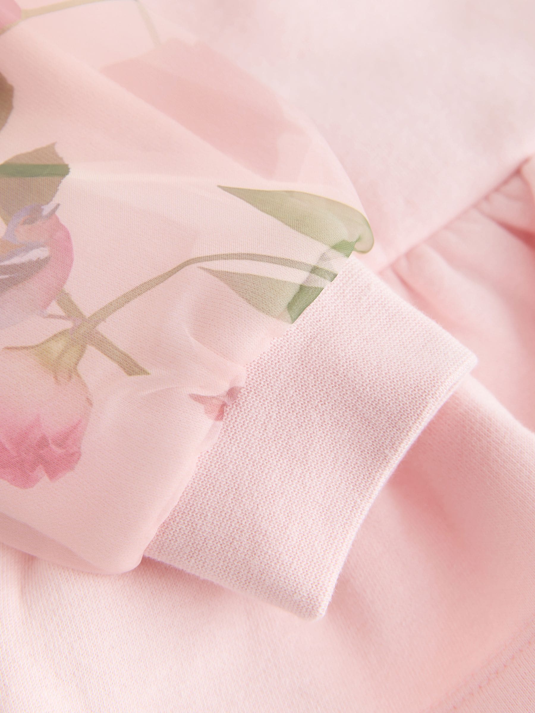 Buy Baker by Ted Baker Pink Organza Floral Sleeve Rompersuit from
