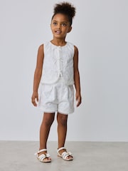 Baker by Ted Baker 2 Piece Broderie Waistcoat and Shorts Set - Image 3 of 16