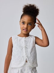 Baker by Ted Baker 2 Piece Broderie Waistcoat and Shorts Set - Image 4 of 16