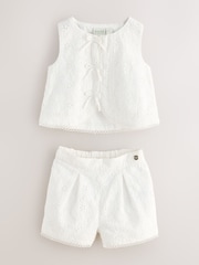 Baker by Ted Baker 2 Piece Broderie Waistcoat and Shorts Set - Image 8 of 16