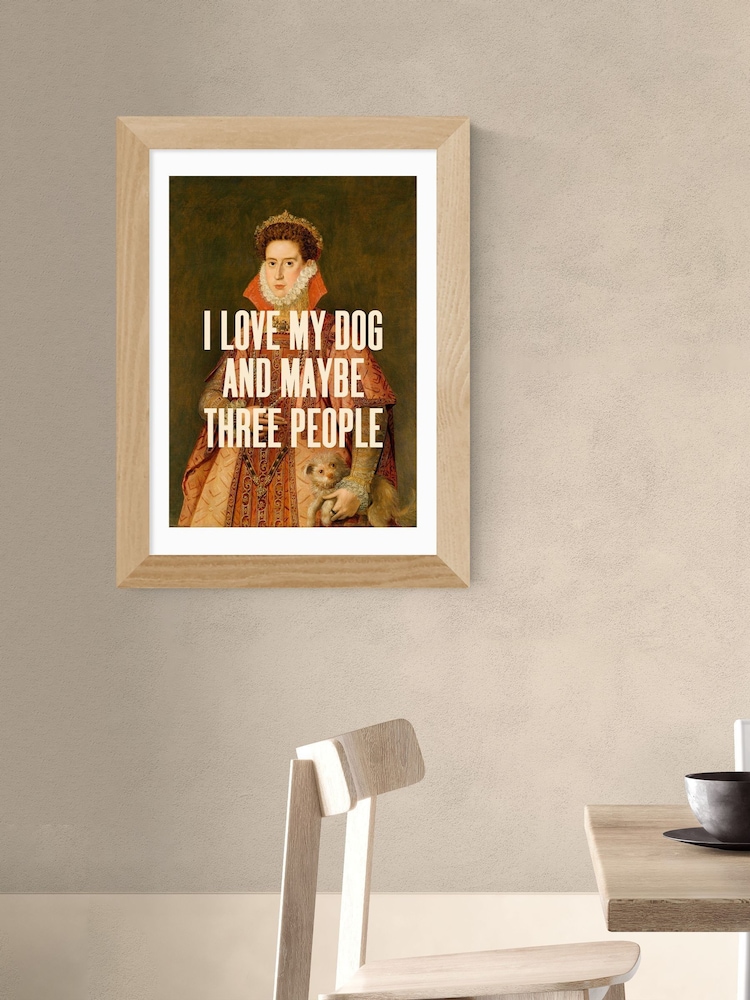 East End Prints Oak I Love My Dog by Oh Fine Wall Art - Image 1 of 3 East End Prints Oak I Love My Dog by Oh Fine Wall Art - Image 1 of 3