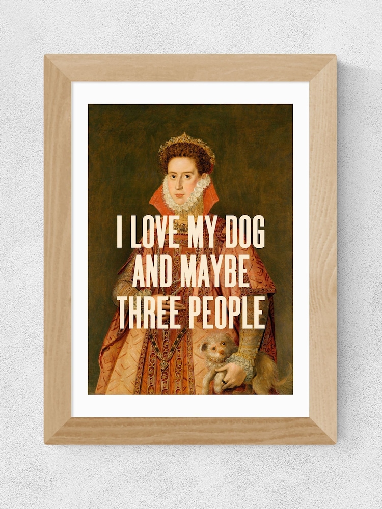 East End Prints Oak I Love My Dog by Oh Fine Wall Art - Image 2 of 3 East End Prints Oak I Love My Dog by Oh Fine Wall Art - Image 2 of 3
