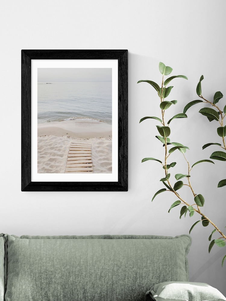 East End Prints Black To The Sea by Sisi and Seb Wall Art - Image 1 of 2