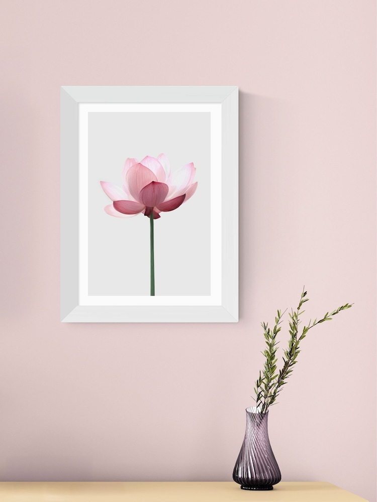 East End Prints White Lotus by Sisi and Seb Wall Art - Image 1 of 3