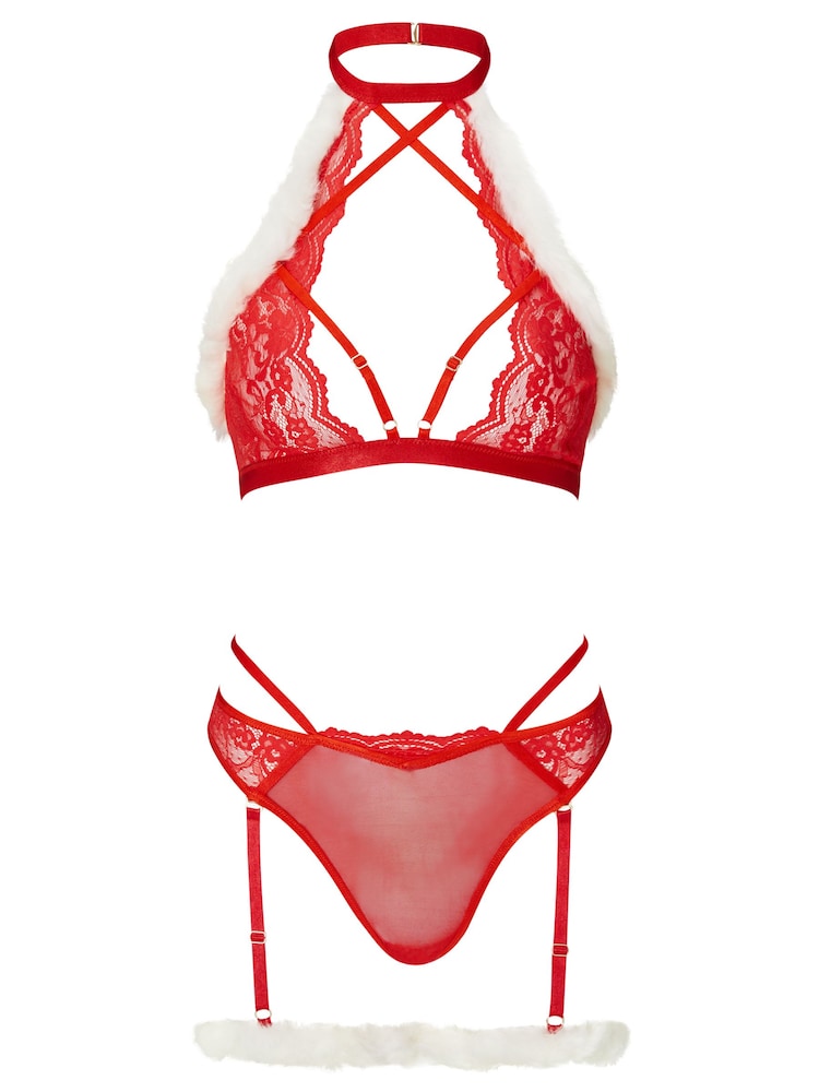 Ann Summers Red Holly Crotchless Set - Image 6 of 6 Ann Summers Red Holly Crotchless Set - Image 6 of 6