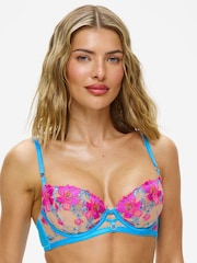 Ann Summers Blue Glistening Non Pad Balcony Bra - Image 3 of 6