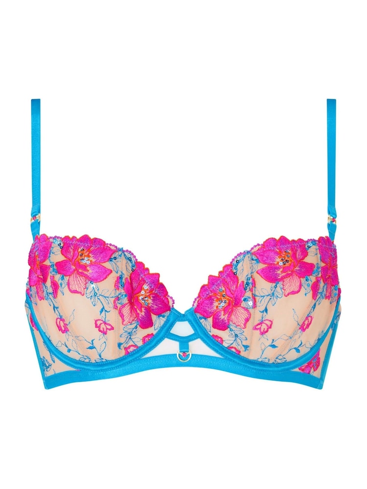 Ann Summers Blue Glistening Non Pad Balcony Bra - Image 6 of 6