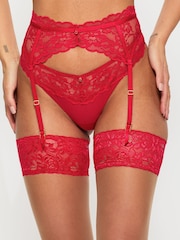 Ann Summers Red Sexy Lace Suspender Belt - Image 3 of 5