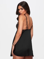 Ann Summers Black Bridgette Satin Lace Chemise - Image 2 of 5