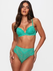 Ann Summers Green Brazillian Sexy Lace High Waist Knickers - Image 1 of 5