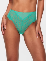 Ann Summers Green Brazillian Sexy Lace High Waist Knickers - Image 3 of 5