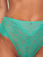 Ann Summers Green Brazillian Sexy Lace High Waist Knickers - Image 4 of 5