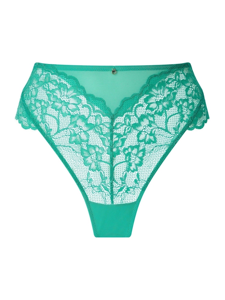 Ann Summers Green Brazillian Sexy Lace High Waist Knickers - Image 5 of 5