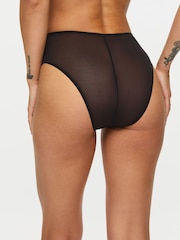 Ann Summers Black Brazillian Endless Attraction Foiled Embroidered Knickers - Image 2 of 5