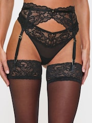 Ann Summers Black Suspender Belt Sexy Lace Waspie Suspender - Image 3 of 5
