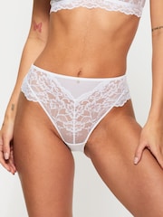 Ann Summers White Brazillian Sexy Lace High Waist Knickers - Image 2 of 4
