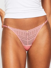 KBX Pink Navy/Coral Lace Brazilian Knickers 3 Pack - Image 7 of 7