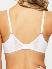 KBX White Charlotte Brushed Underwired Padded T-Shirt Plunge Bra - Image 2 of 6