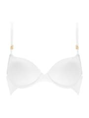 KBX White Charlotte Brushed Underwired Padded T-Shirt Plunge Bra - Image 6 of 6